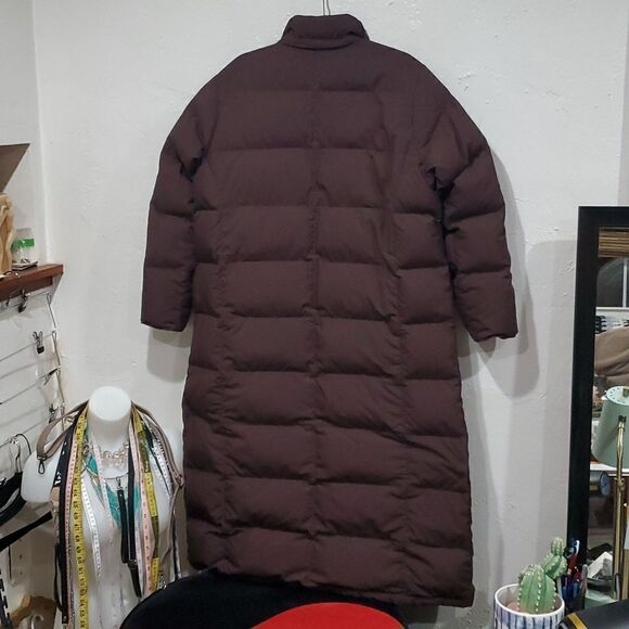L.L. Bean Vintage Full Length Goose Down Filled Puffer Trench Coat in Brown XLP - Picture 6 of 16